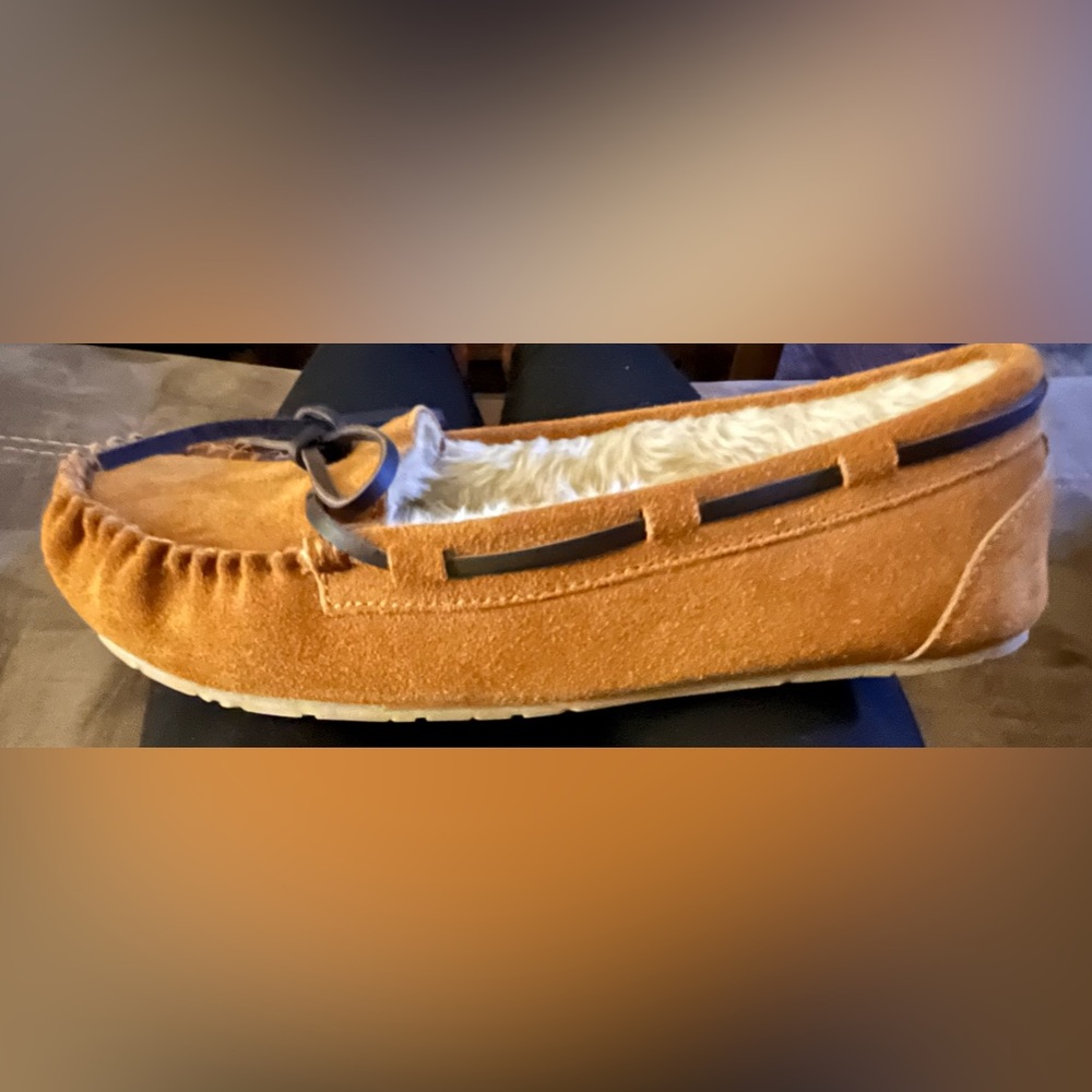 DREAM PAIRS Women's Faux Fur Slippers Suede Leather Moccasin